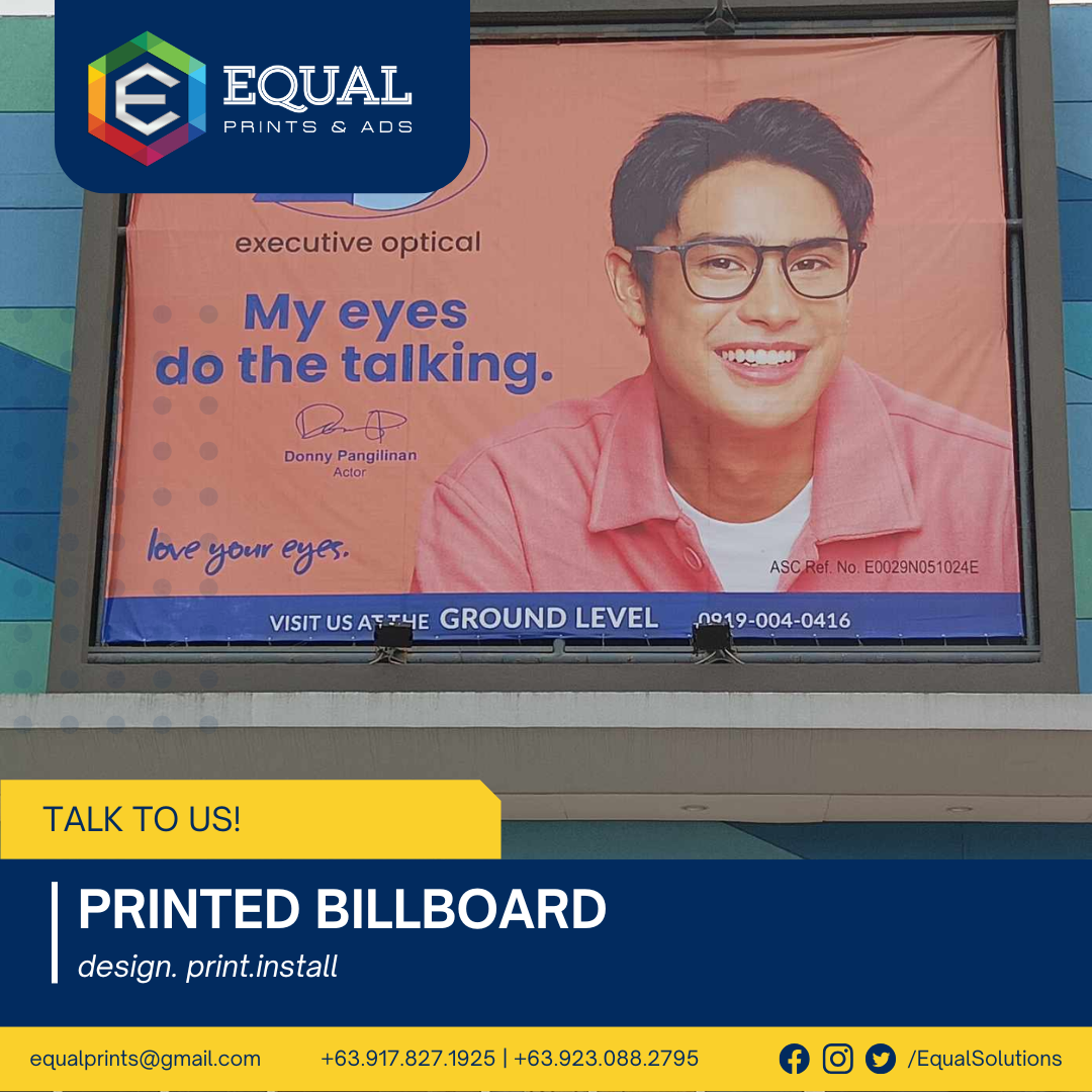 Large printed billboard for retail advertising