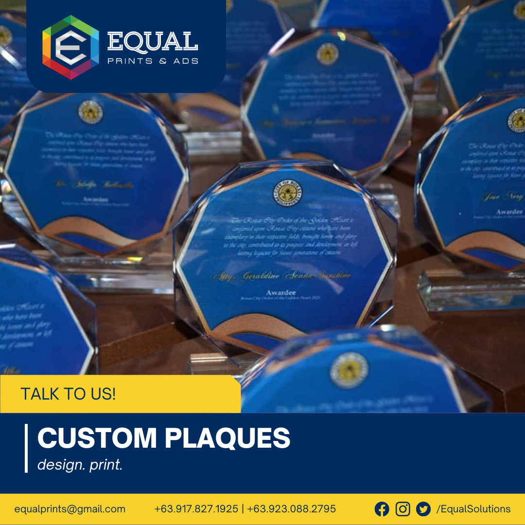 Custom engraved acrylic award plaques